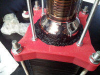  Photomultiplier fitted into frame glued with bitumen.