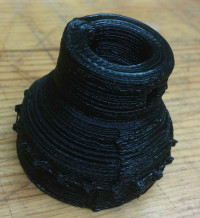 Print with worn groovemount