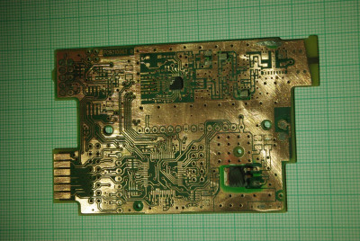 main PCB front side top layer - with removed curcuits